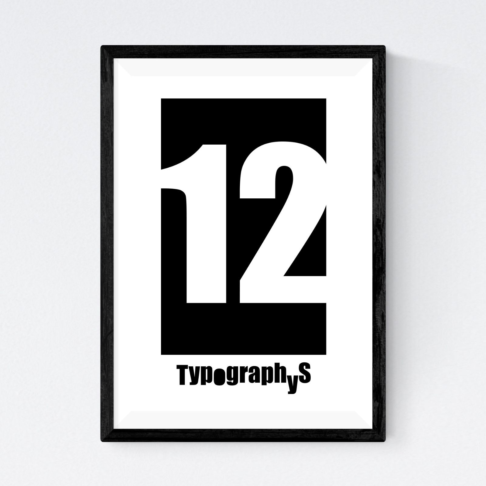 インテリア小物 【A2】TYPOGRAPHYS アートポスター（A2サイズ）12BK