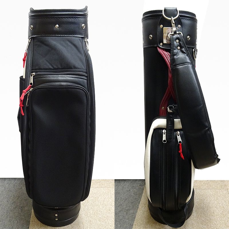 キャディバッグ RIDER ブラック×ホワイト JONES RIDERキャディバッグ