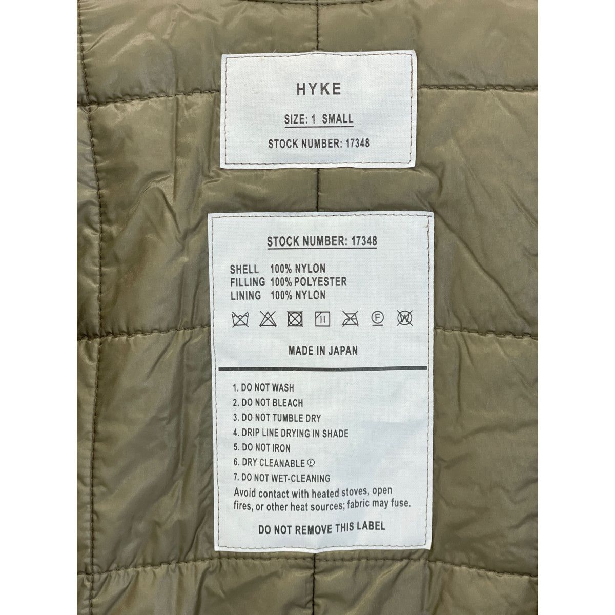 HYKE ハイクキルティング ポンチョ 美品1