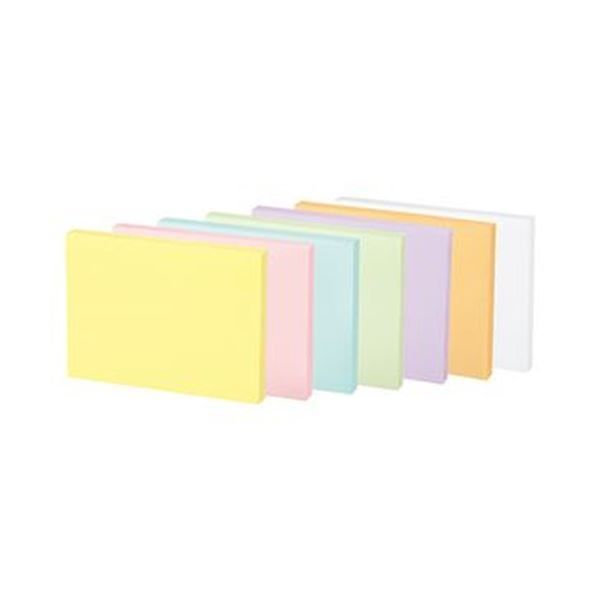 まとめ コクヨ 強粘着ふせん K2 75×100mm パステルカラー7色 K2メ-KP75100X10 1パック 10冊 ×10セット