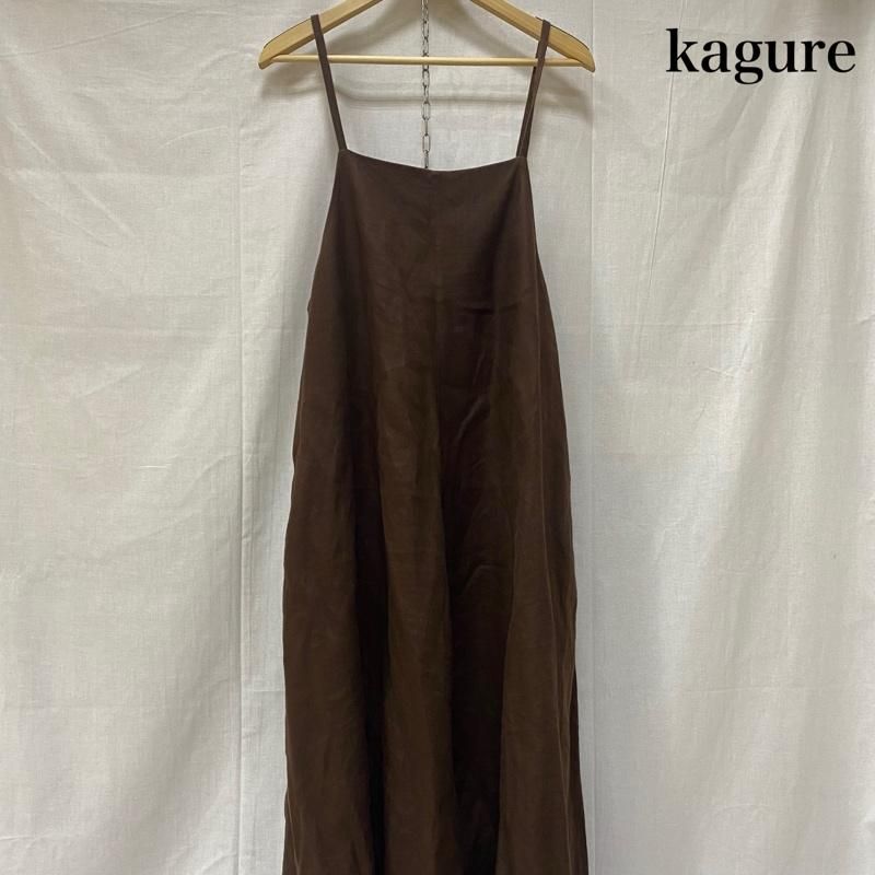 かぐれ カグレ ワンピース ロングスカート GA35-26M018 リネンキャミワンピース Aライン brown