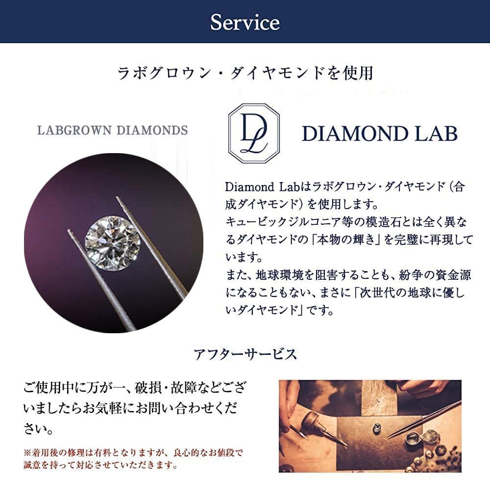 ダイヤモンド ネックレス レディース Diamond Lab 一粒 0.07ct 6本爪