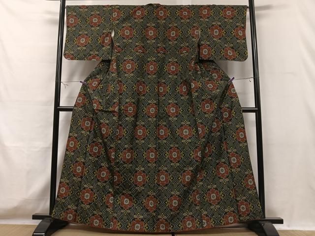 ベストストア日本一受賞店！■平和屋着物■極上　男性　本場大島紬・アンサンブル・襦袢セット　150亀甲　総絣　逸品　未使用　ｈｙ988 平和屋着物□極上 男性 本場大島紬 アンサンブル 100亀甲 総詰め 逸品