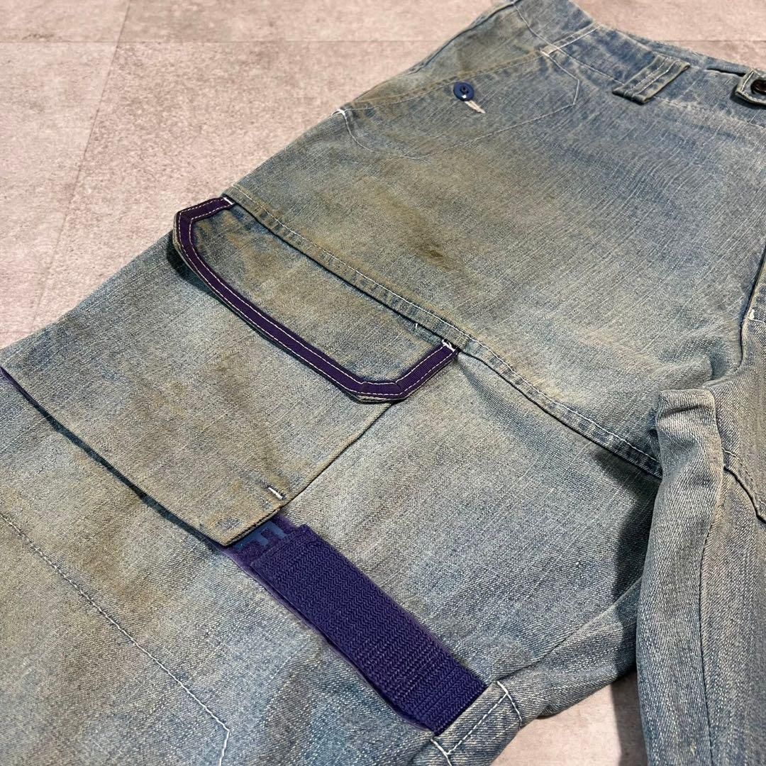 Y2K マリテフランソワジルボー シャトルパンツ デニム 極太 バギー