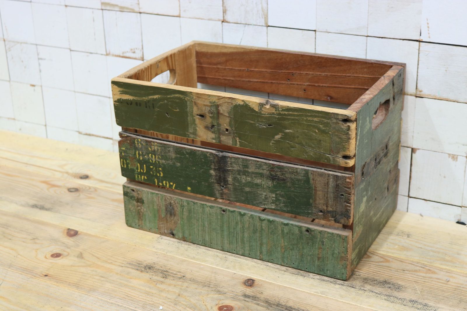 GMGT228B○journal standard furniture ジャーナル ファニチャー ドリューボックス 木箱 ウッドボックス ヴィンテージ 什器