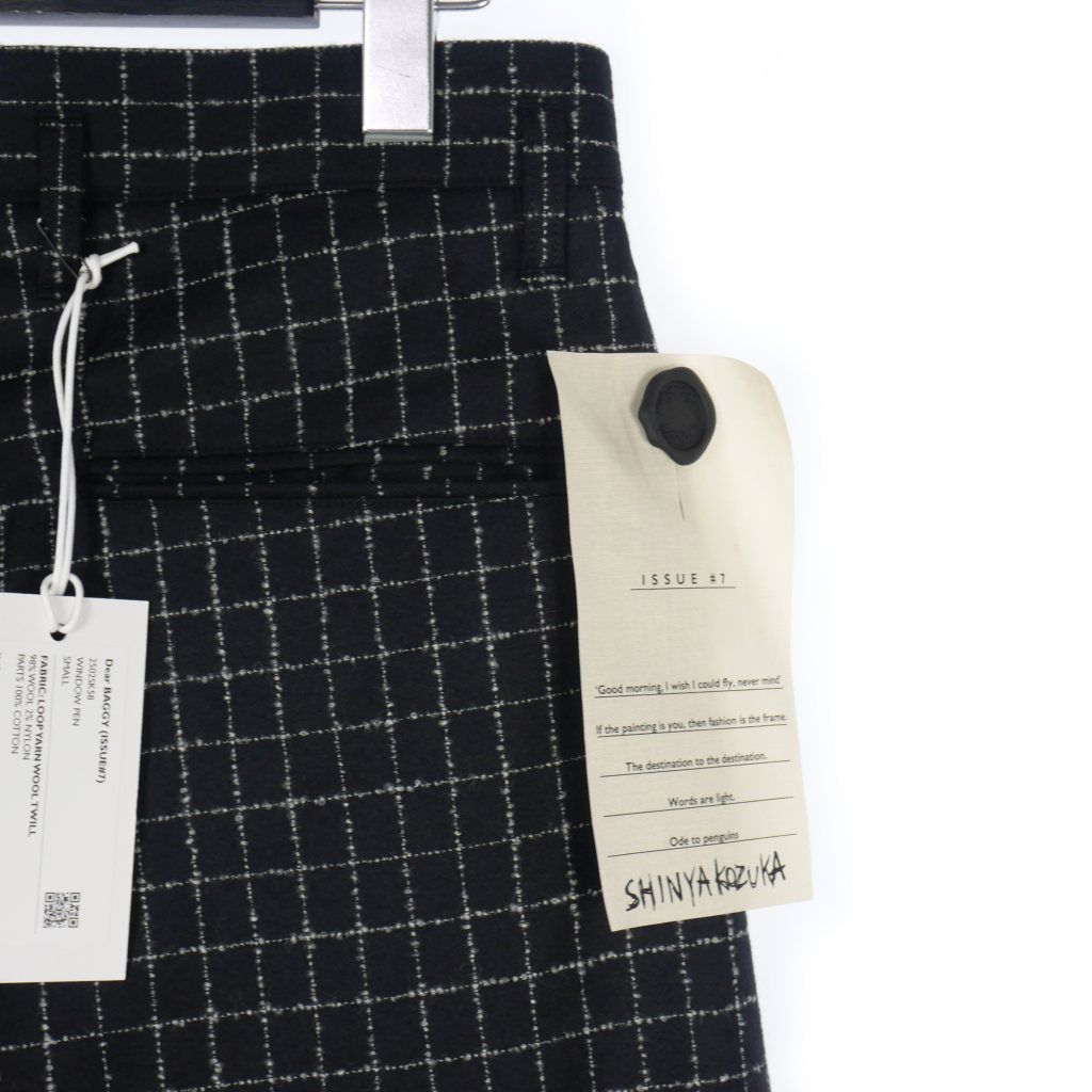 シンヤコズカ SHINYA KOZUKA 25AW Dear BAGGY SHINYAKOZUKA / Dear BAGGY -Black Pin Stripe-｜aIbn公式通販