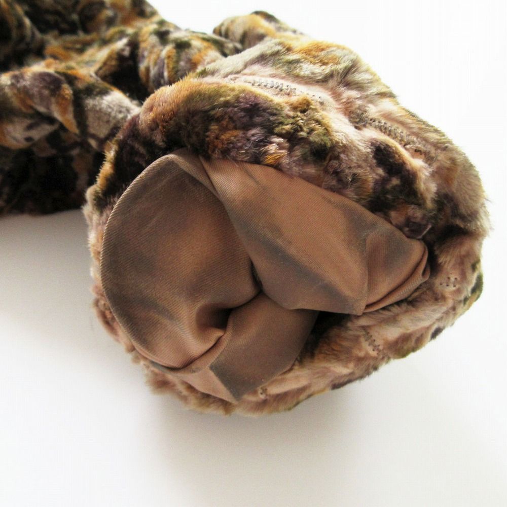 美品　エンバ　シェアードミンク　毛皮　ファーコート　総柄裏地　市松模様 EMBA エンバ 毛皮 シェアードミンク 裏地 総柄 ブラック ラメ入 フレア