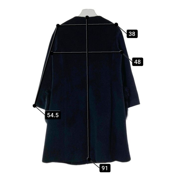 ☆ANAYI アナイ アンゴラビーバー ポケットファー ノーカラーコート