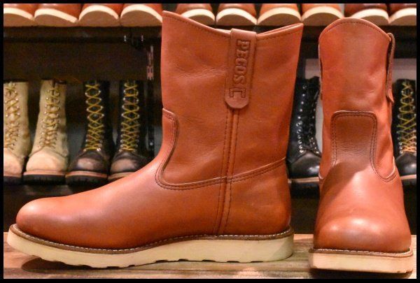 【9.5E 良品 11年】レッドウィング 8866 ペコス 赤茶 オロラセット プルオン クッションソール ブーツ redwing pecos HOPESMORE【EK244】