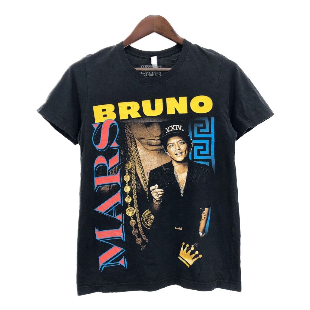BRUNO MARS ブルーノ・マーズ ワールドツアー Ｔシャツ ブラック(メンズ S相当) 古着 U0116