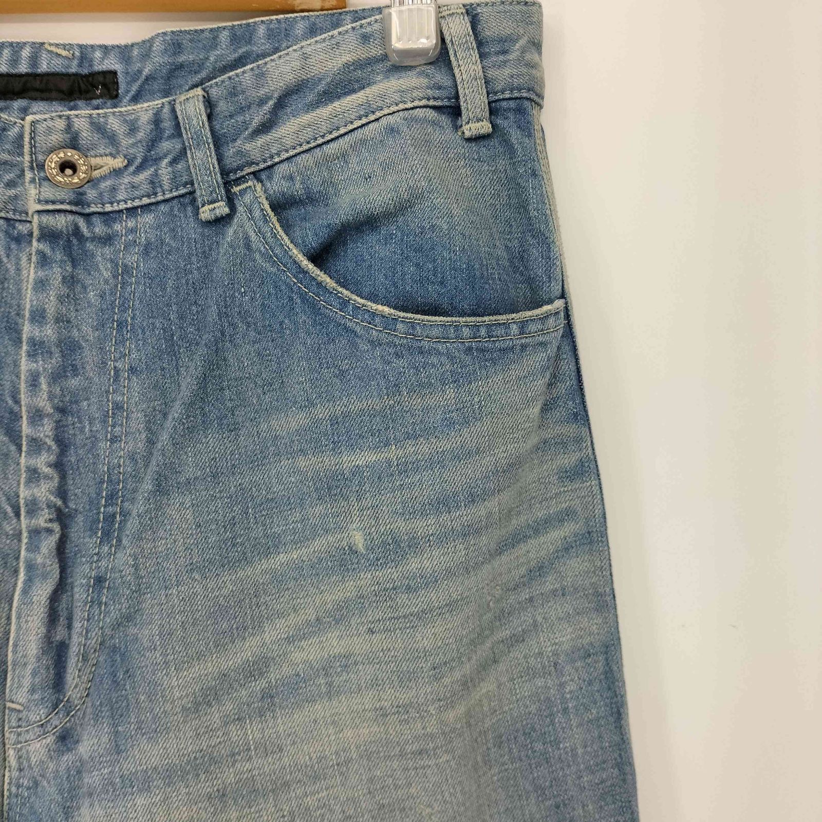 バルデセブンティセブン Varde77 ダメージ加工ジップフライストレート 