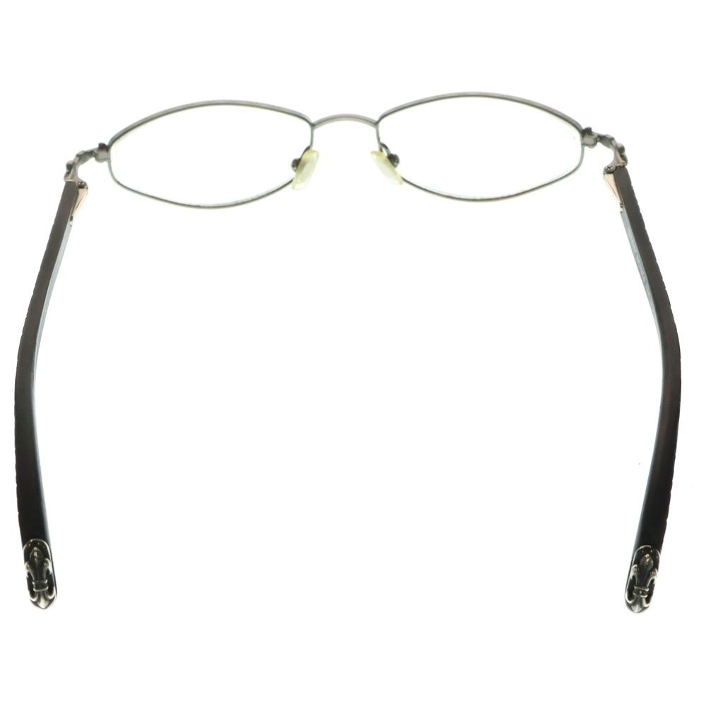 CHROME HEARTS クロムハーツ LIVING PROOF III エボニーウッド クリアレンズサングラス アイウェア 眼鏡 ブラウン シルバー
