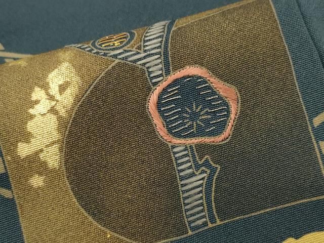 平和屋着物□訪問着 刺繍 南天松竹梅鶴文 金彩 正絹 逸品 未使用