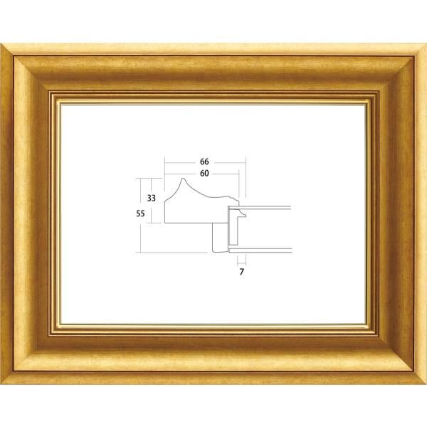 油彩額縁 油絵額縁 フレーム サイズ F15 7720 ブラウン 額縁