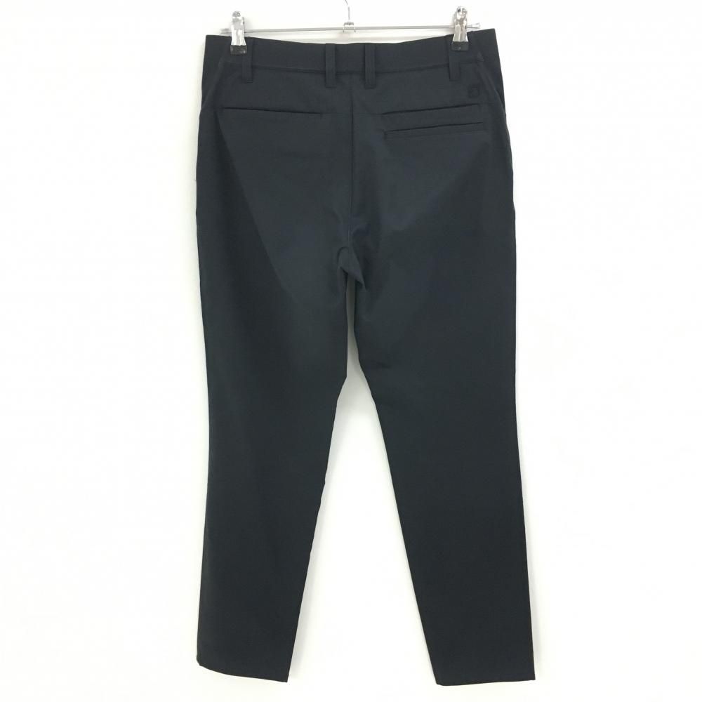 フットジョイ パンツ 黒 シンプル ロゴ刺しゅう ストレッチ