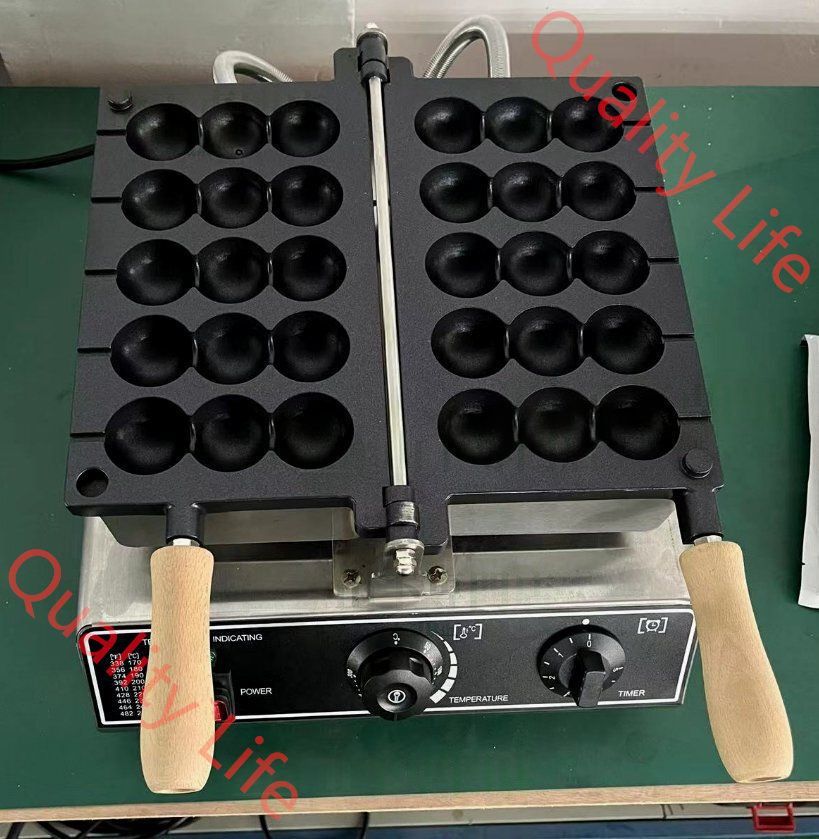 串焼き エッグ バブル ベビーカステラメーカー ケーキ 5串 15ピース 単相 100V 業務用 厨房機器