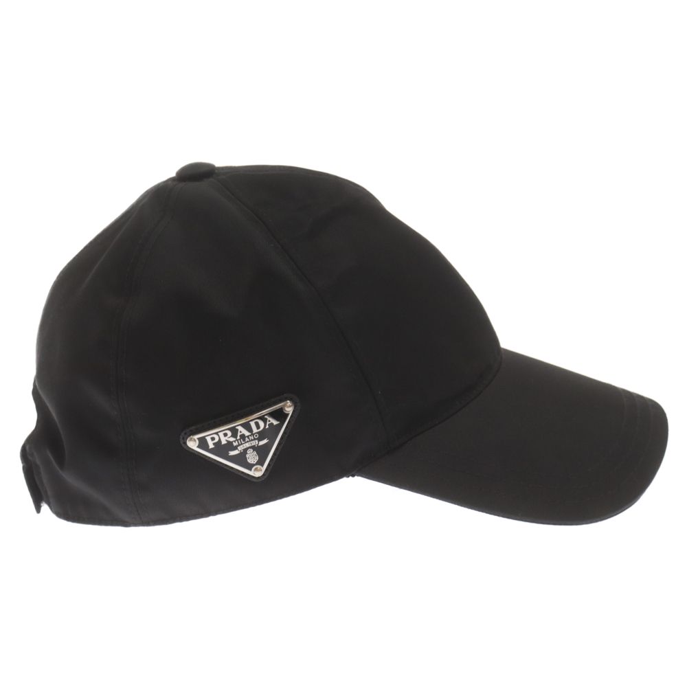 【美品】PRADA 三角プレート ナイロン キャップ PRADA - 極美品 プラダ PRADA ハット キャップ イヤーフラップ付