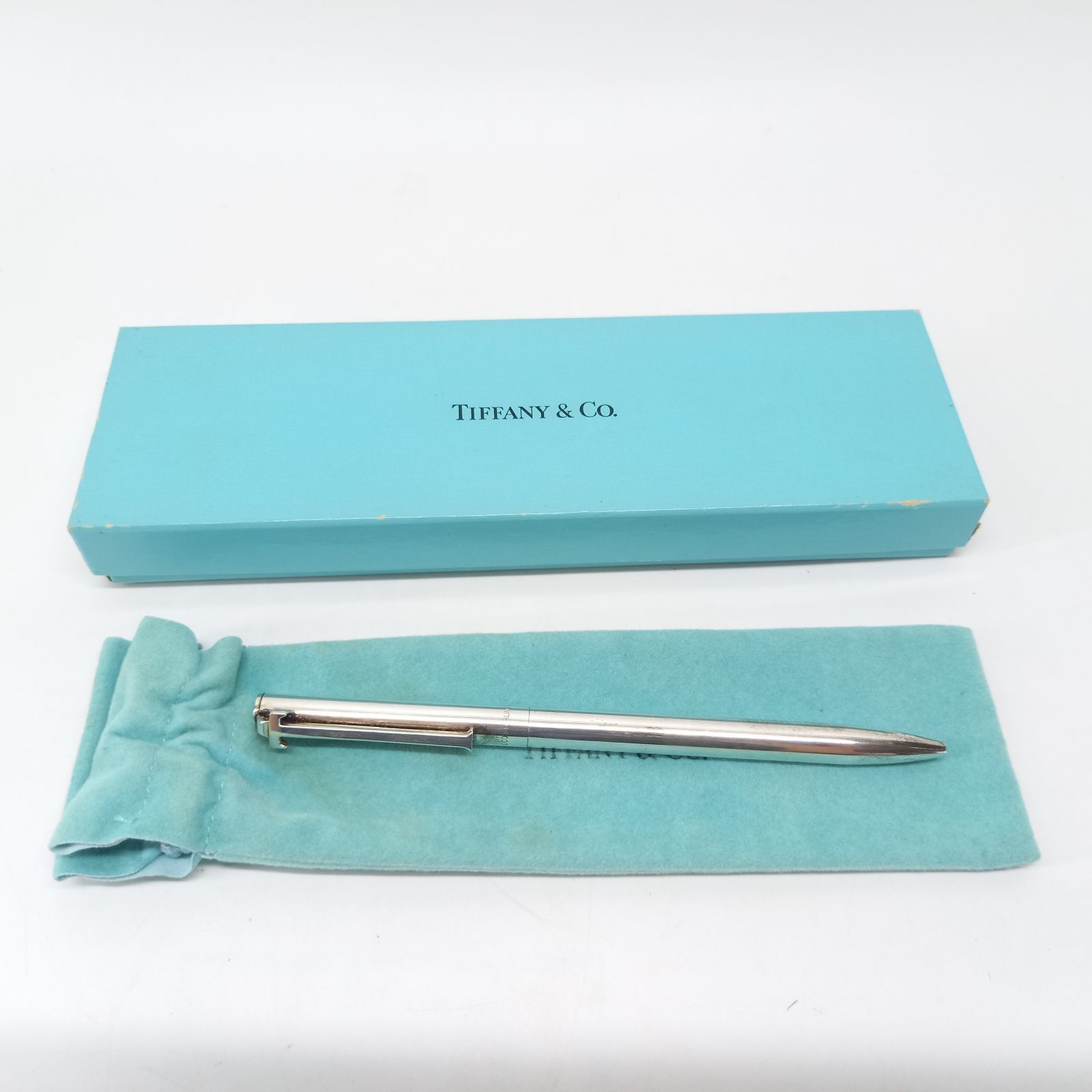 ティファニー スターリングシルバー Tクリップ ボールペン TIFFANY Co