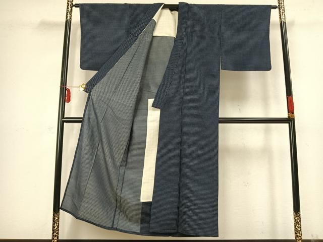 平和屋着物□男性 お召 横段文 正絹 逸品 AAAE9090Bzg 平和屋着物▽ 