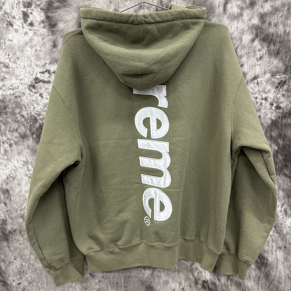 Supreme/シュプリーム【23AW】Satin Applique Hooded Sweatshirt Light 
