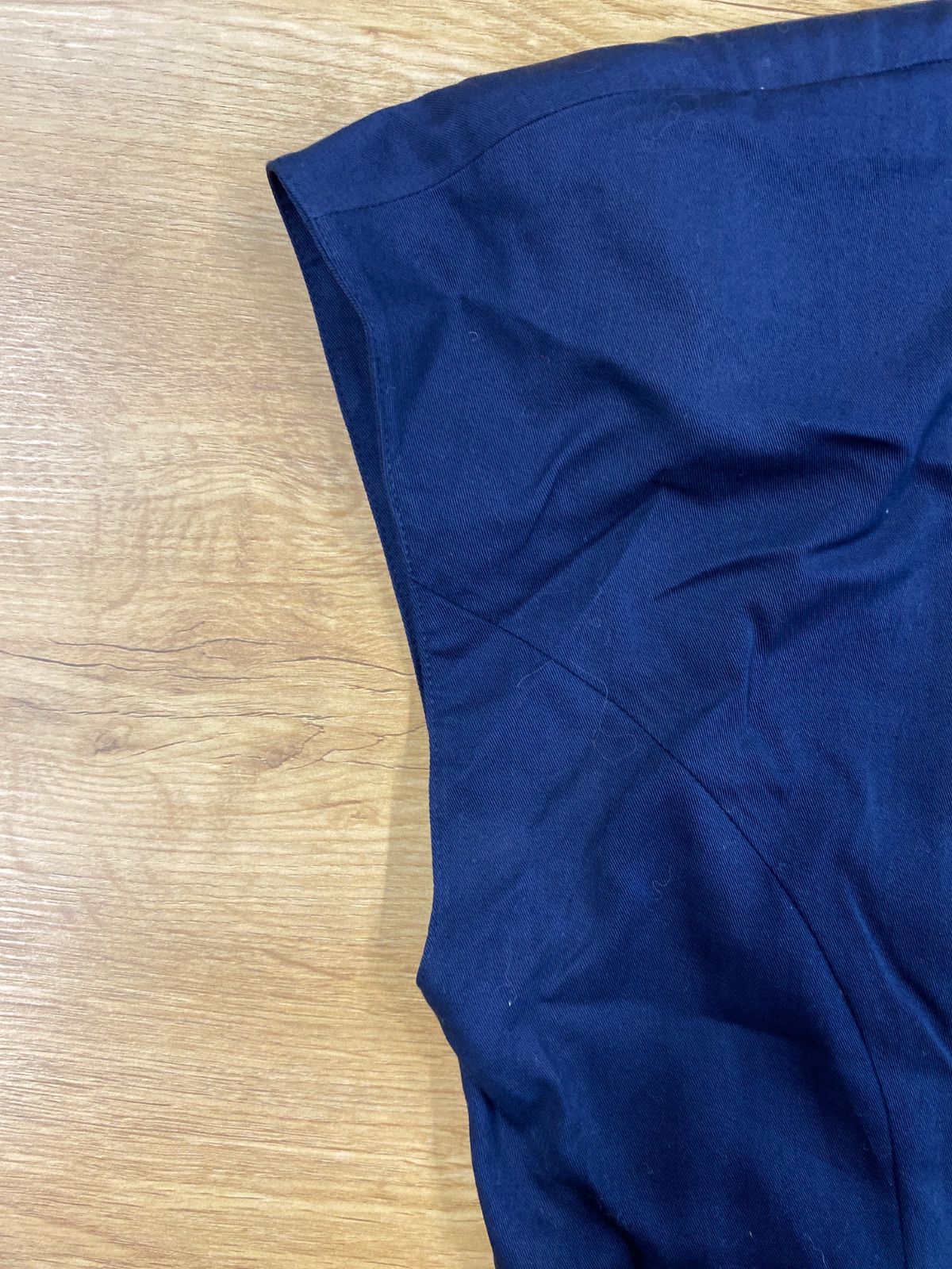 ピ32⚫︎Chloe ⚫︎クロエ⚫︎ヴィンテージ⚫︎レディース⚫︎シャツ⚫︎ブラウス⚫︎ノースリーブ⚫︎肩パット⚫︎タグ付き⚫︎デッドストック⚫︎size40⚫︎紺