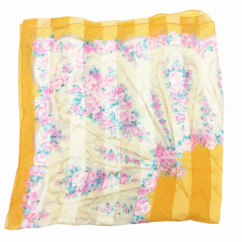 クリスチャン・ディオール 大判スカーフ シルク クリスチャンディオール Christian Dior 大判 スカーフ チーフ 総柄 絹