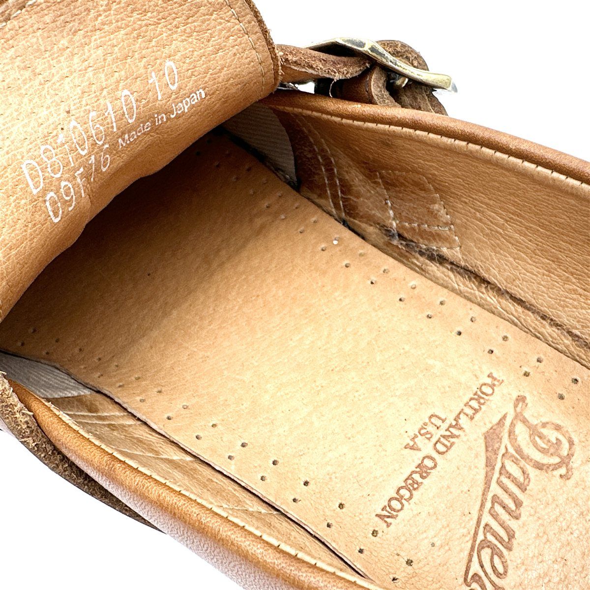 ★美品★ダナー 本革 ベルト ブラウン 472T □希少□ DANNER NEVADA 本革 ベルト プレーントゥ ブラウン