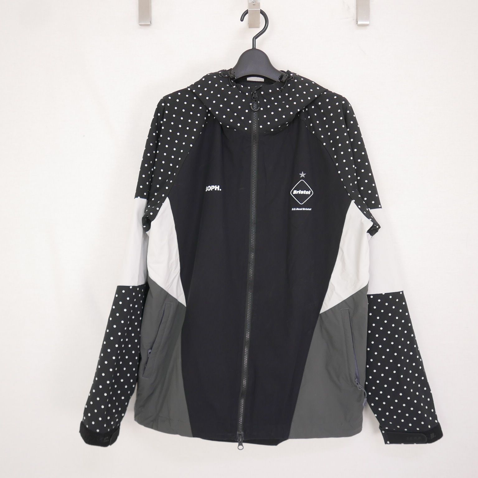 21SS F.C.Real Bristol エフシーレアルブリストル MULTI PATTERN JACKET マルチパターン ジャケット ドット  パーカー BLACK L FCRB-210010