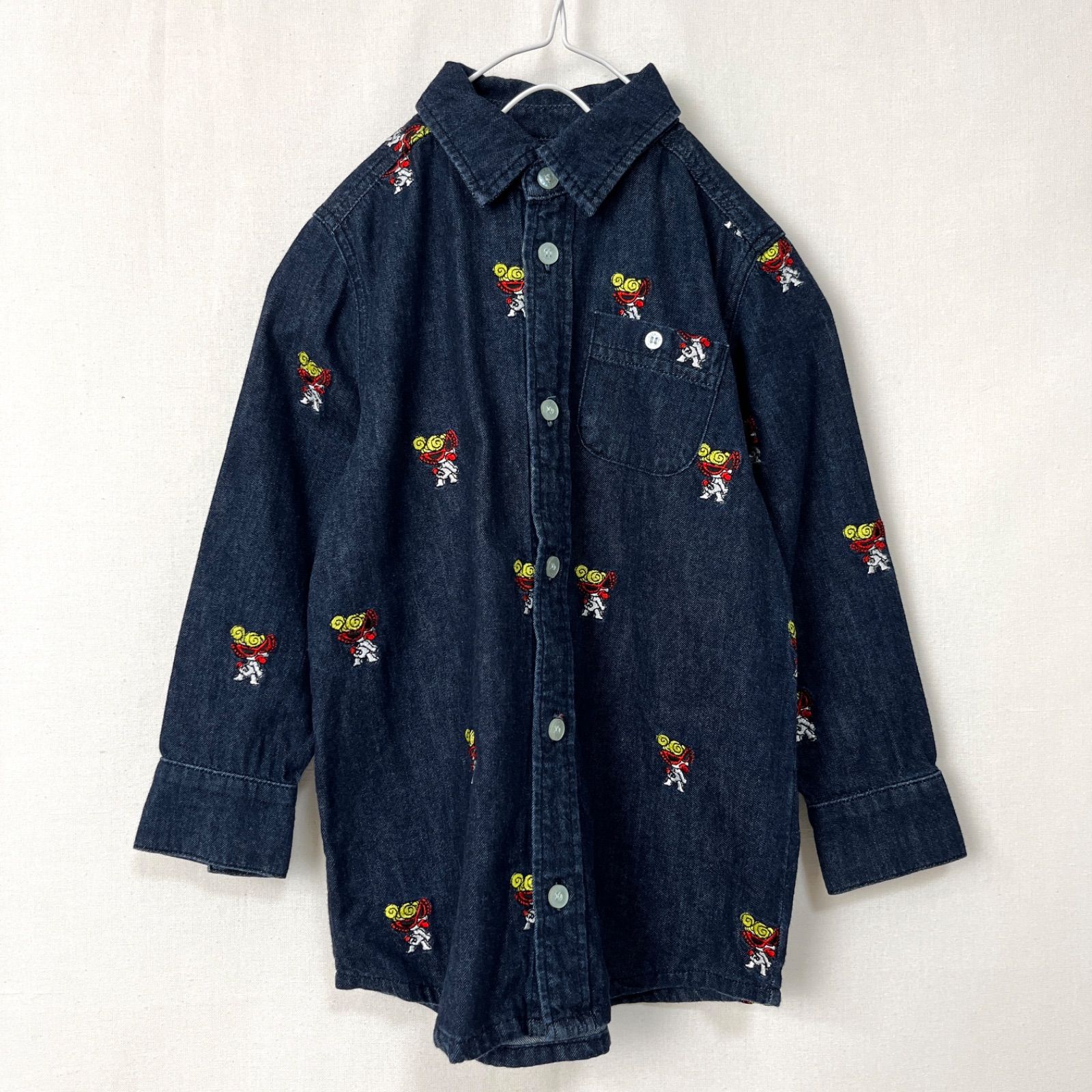 ヒステリックミニ ヒステリックグラマー キッズ デニム長袖シャツ 刺繍 