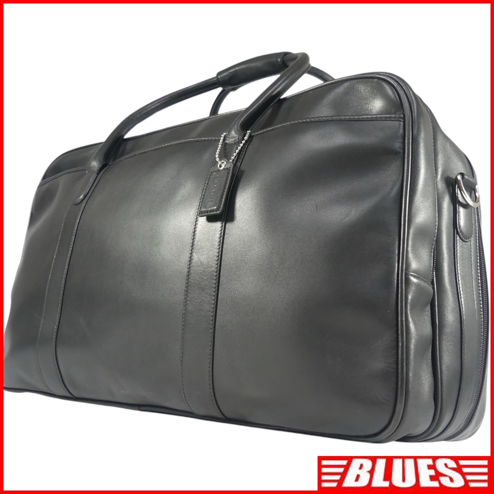 COACH コーチ 2way ボストンバッグ オールレザー ブラック 出張 旅行 メンズ ボストンバッグ一覧←SEULB屋着古← NR4358