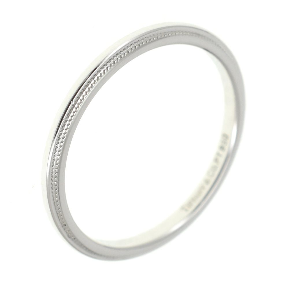 TIFFANY&Co　ティファニー　指輪　リング　Pt950　ミルグレイン Tiffany & Co. - ティファニー ミルグレインリング pt950 9号の