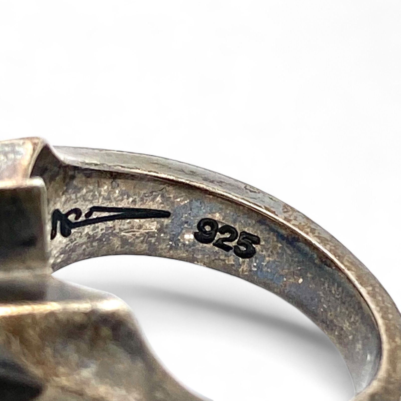 圧巻の迫力】八芒星 Silver 925 刻印 80s Vintage Ring シルバー 