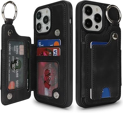 SailorTech ケース iPhone 13 Pro Max 背面ケース翻盖型 指リング機能付きカード ホルダー付き女性用， アイフォン13 Pro Max 手帳ケース 横置き機能 スロット付き おしゃれなケース iPhone13 Pr