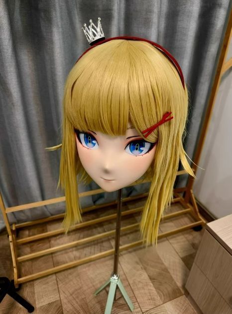 全頭マスク カツラ付き NO.627 マスク ドール ヘッドロリータ人形 コスプレ 仮装 変装 着ぐるみ コスチューム kigurumi 二次元