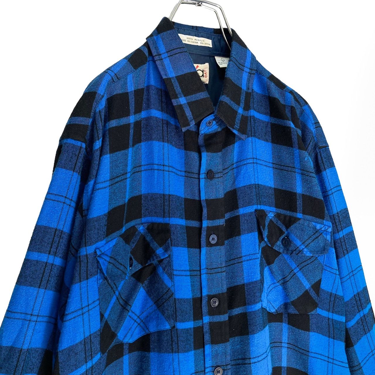 70s big yank ネルシャツ 青と白のチェック柄 楽天市場】古着 70年代 BIG