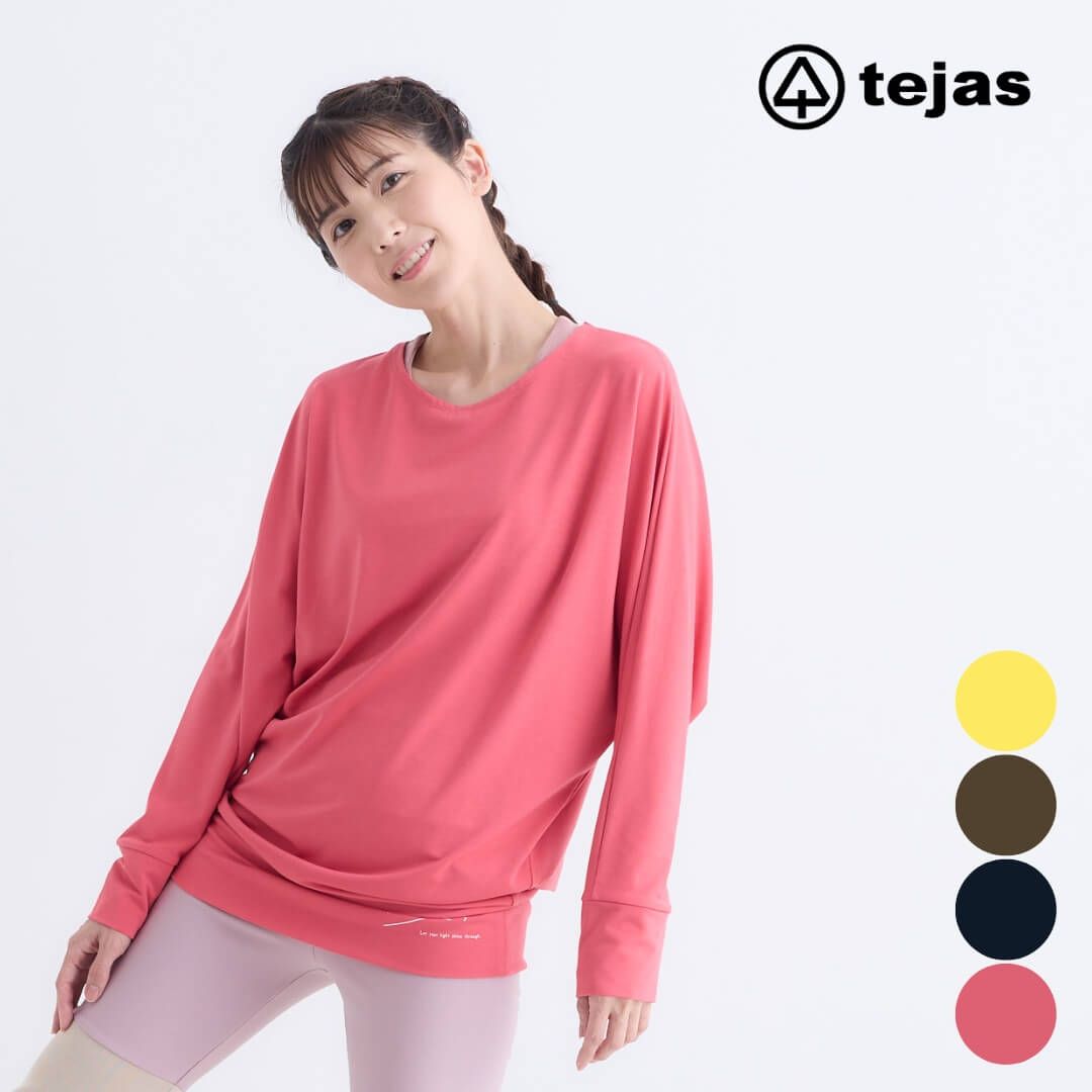 tejas ヨガトップス テジャス カリヤーナトップス tl252184 2025AW フリーサイズ 長袖 ドルマン ヨガウェア ピラティス レディース ゆったり 体系カバー