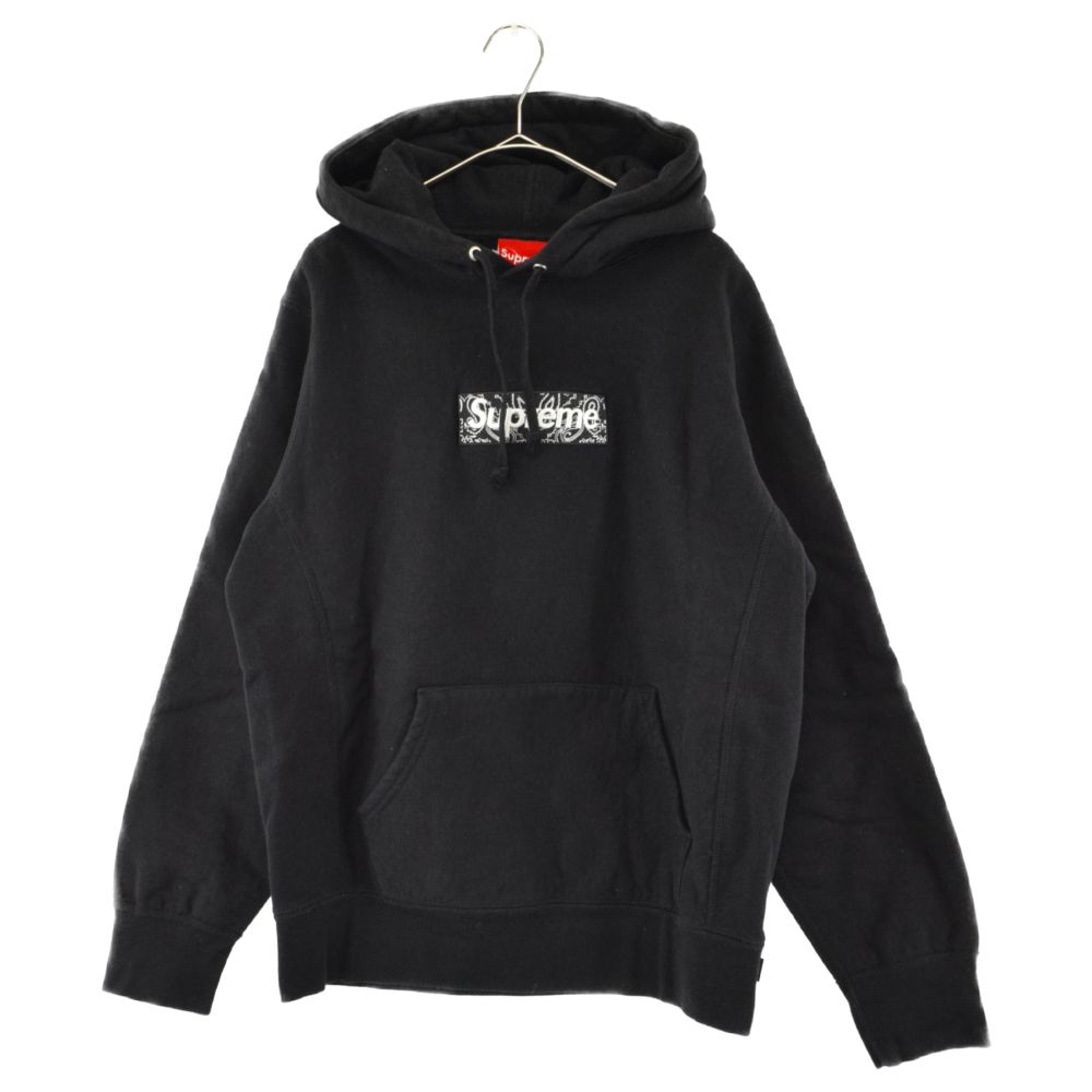 新品未使用 グレー Sサイズ 19AW Bandana Box Logo Hooded Sweatshirt 