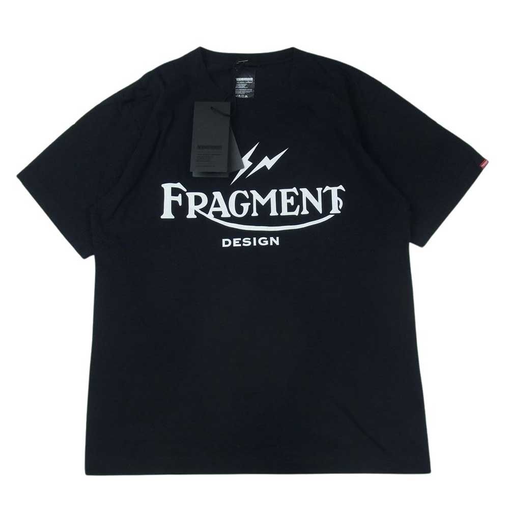 NEIGHBORHOOD ネイバーフッド fragment design フラグメントデザイン サンダー パロディー ロゴ クルーネック 半袖 Tシャツ ブラック系 1【中古】