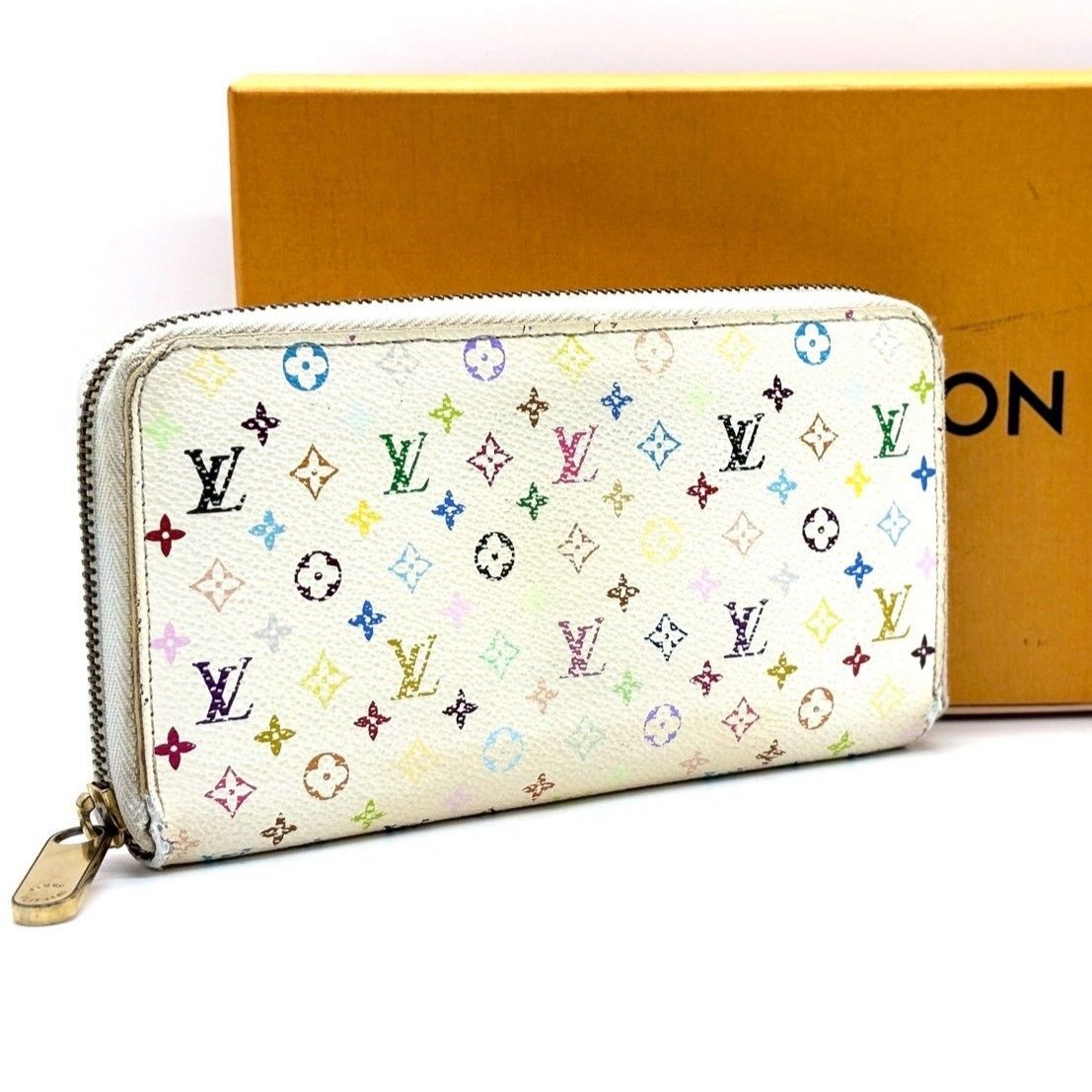 LOUIS VUITTON 長財布 ルイヴィトン マルチカラー 白 モノグラム Louis