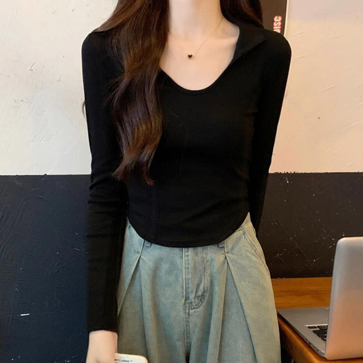 Tシャツ Uネックレディース