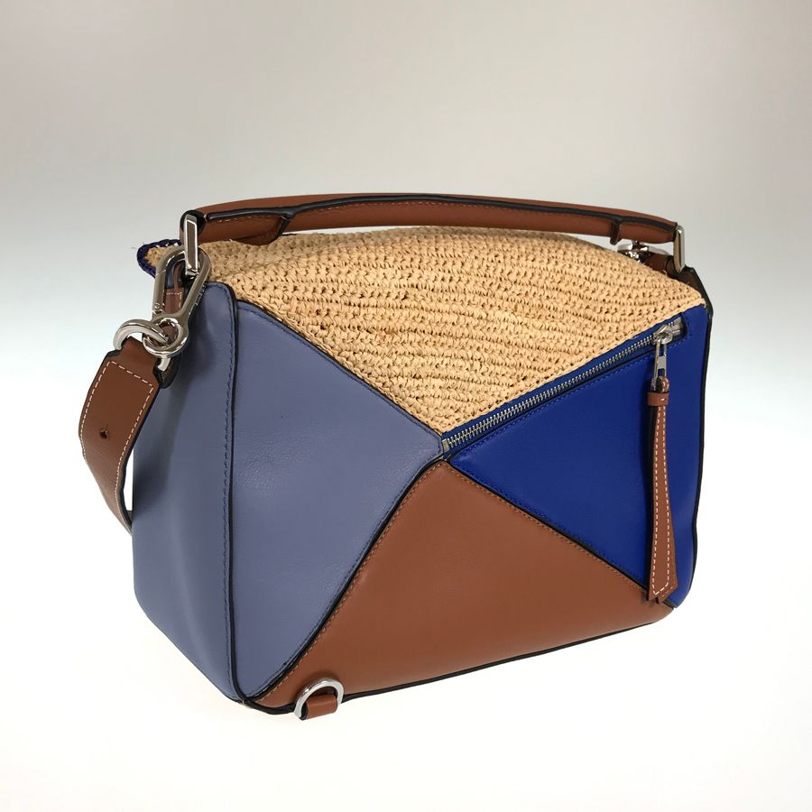 希少ロエベブルーとブラウンのハンドバッグ LOEWE | VINTAGESHOP ACROSS