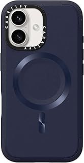 CASETiFY フォースケース iPhone 16 ケース スリム | 2mからの落下テストをクリア MIL規格3倍相当 | ワイヤレス充電およびMagsafe対応 - ネイビー