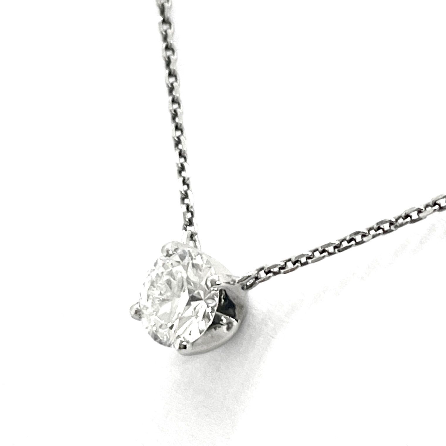 4℃ / ヨンドシー ダイヤネックレス 0.334ct/G/SI1/EX Pt850