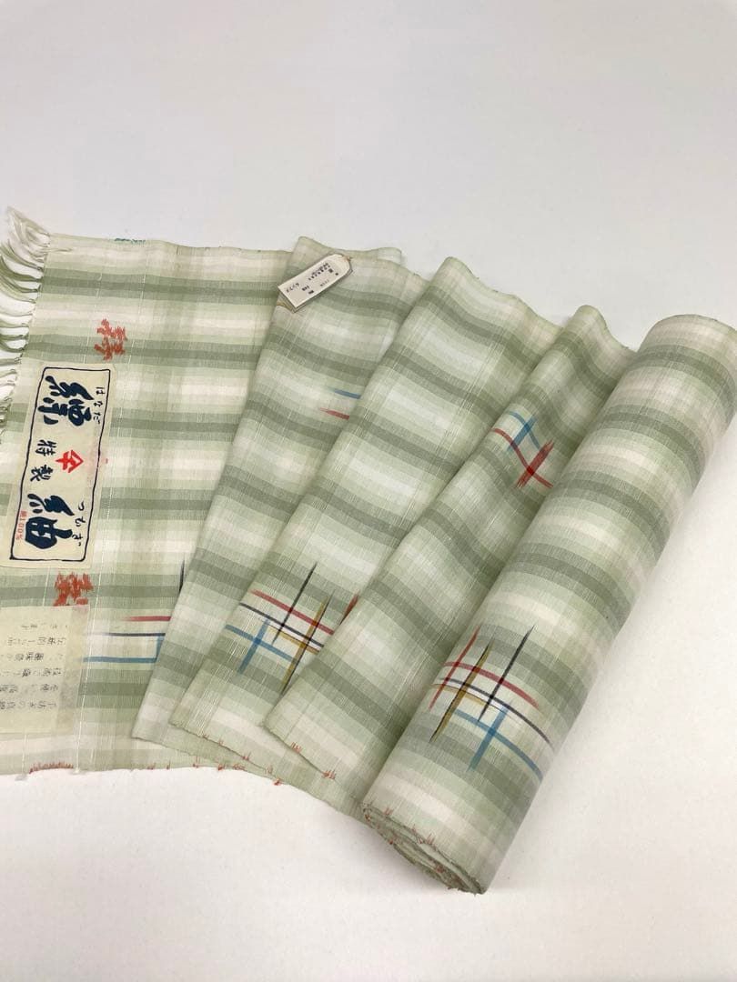 縹紬 千切屋 縦縞に格子柄 正絹 反物 - メルカリ