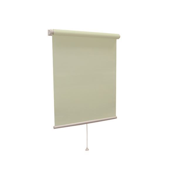 モダン ロールスクリーン 遮光2級防炎 90cm×220cm グリーン 日本製 巻取りスピード調整機能付き ティオリオ 代引不可