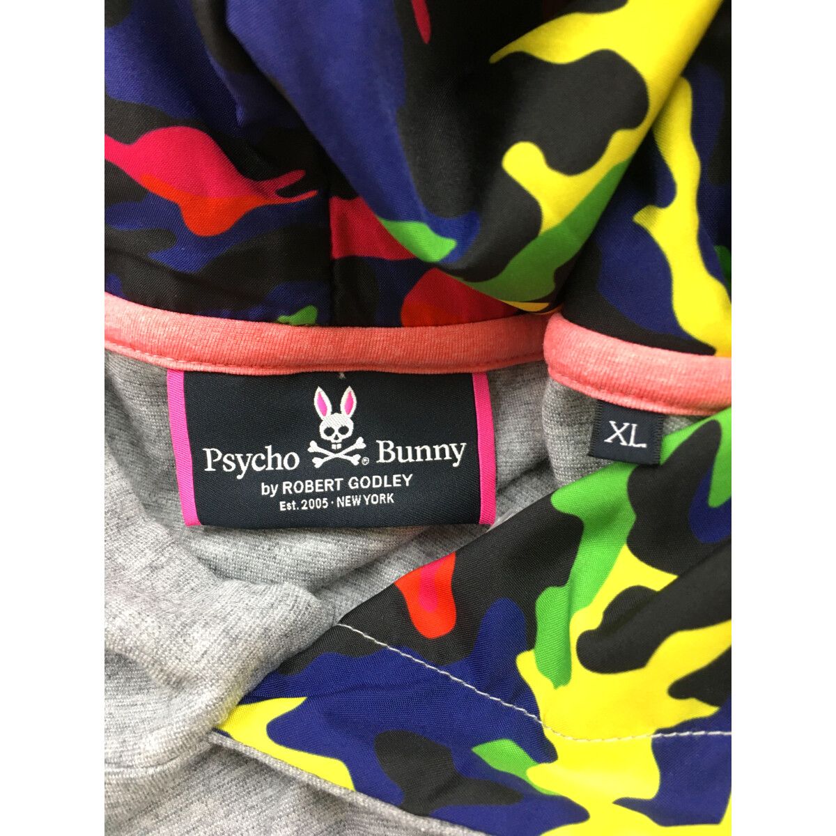 中古 メンズ サイコバニー Psycho Bunny パーカー XL グレー
