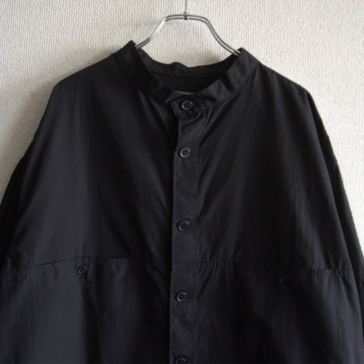 極美品】Yohji Yamamoto POUR HOMME【環縫いブロード スタンドカラー