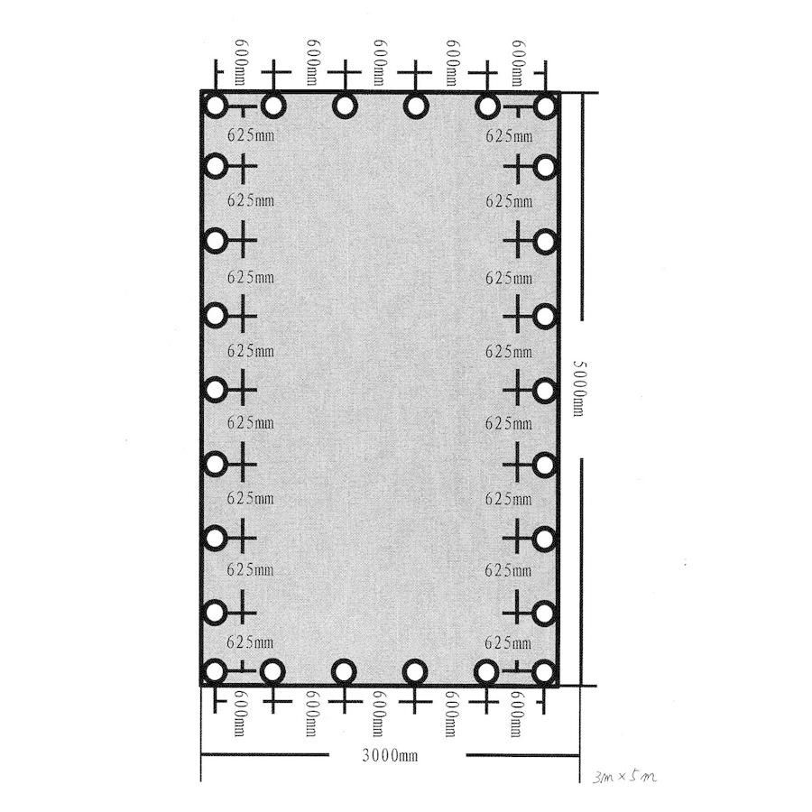 トラックシート 3.0ｍ×5.0ｍ アームロールコンテナ 産廃用シート コンテナ用シート 2ｔロング用トラックシート - メルカリ