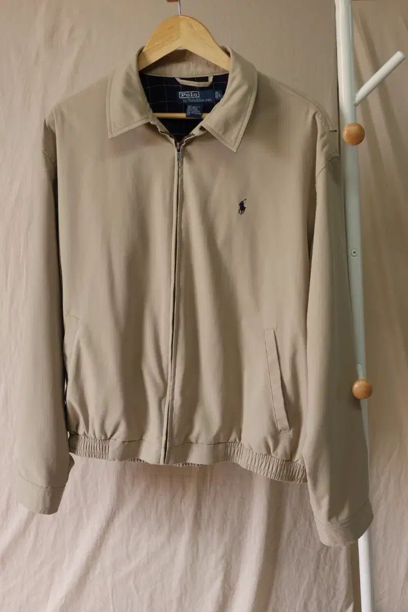 ポロ Ralph Lauren ラルフローレン スイングトップ ブルゾン ジャケット L beige