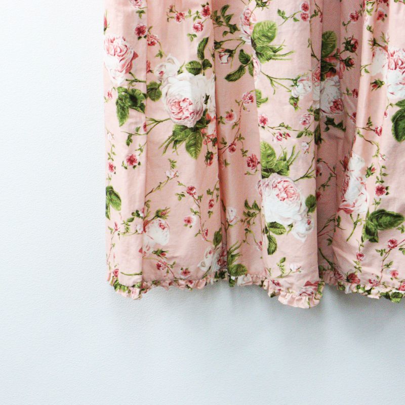 【極美品】PINK HOUSE ノースリーブワンピース ピコフリル ビーズ 刺繍 極美品 ピンクハウス PINK HOUSE La Reine a la rose
